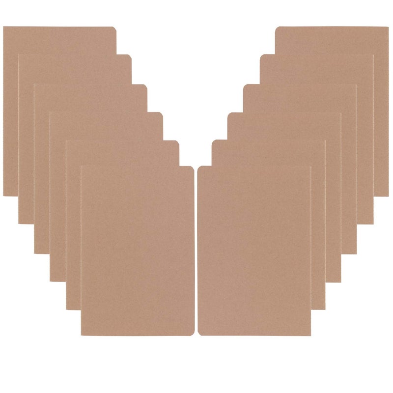 XYark 12 Pack College Ruled Notebook Journals Bulk, Lined Paper, 60 Page, 5.5x8.3 inch, A5, Travel Journal Set for Travelers, Students, Church, Office, Writing Diary Subject Notebooks Planner, Kraft - Image 1